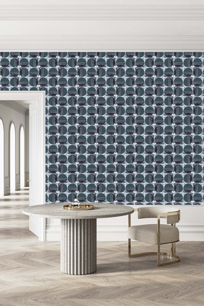 42623 Deep Ocean Grasscloth Wallcovering