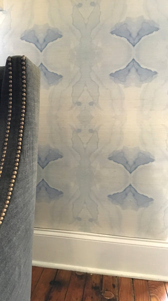 4116 Illusion Blue Grasscloth