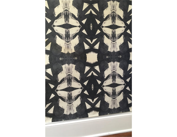 42614-1M Black Grasscloth
