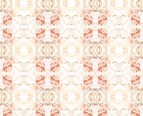411 Red Peach Mint Standard Wallcovering