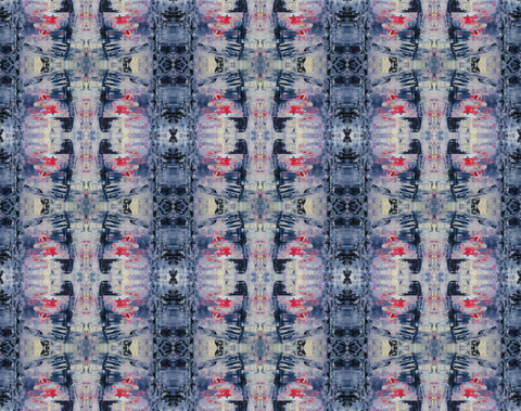 Storm Blue Red Standard Wallcovering