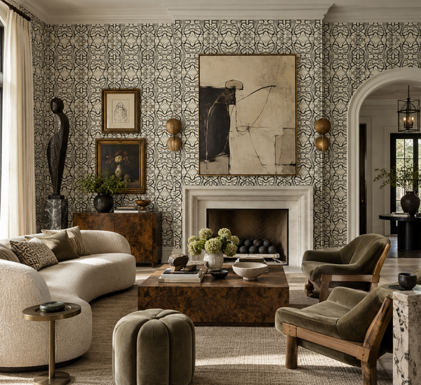 51514 Black White B Standard Wallcovering