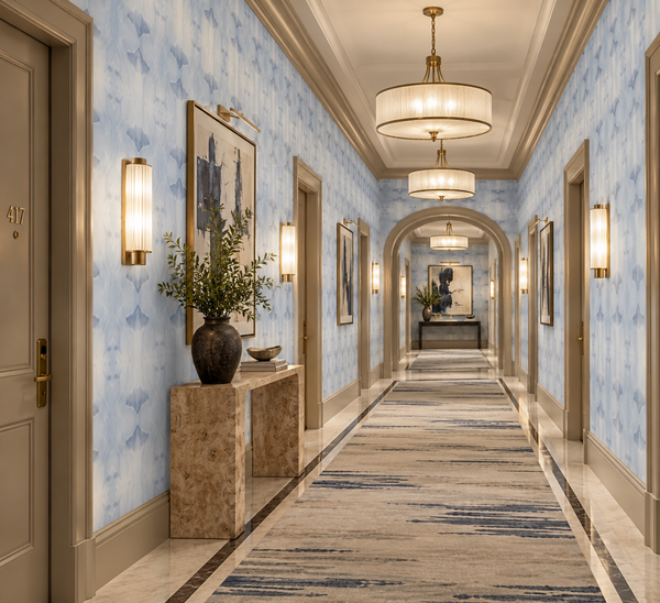 4116 Illusion Blue Eco-Friendly Type II Wallcovering
