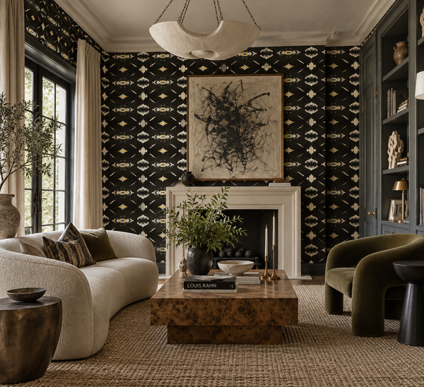 125-4 Black Yellow B Alta Wallcovering
