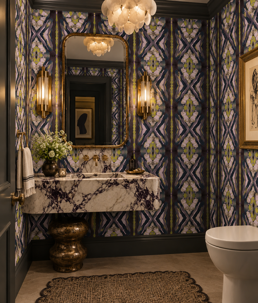 125-2 Navy Chartreuse Alta Wallcovering