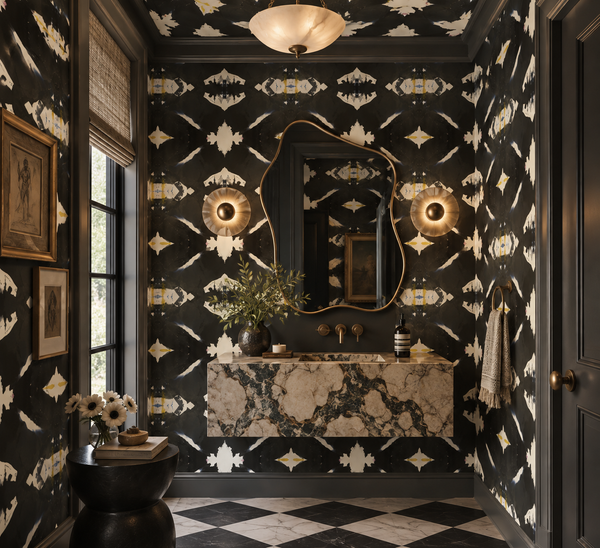 125-4 Black Yellow A Standard Wallcovering