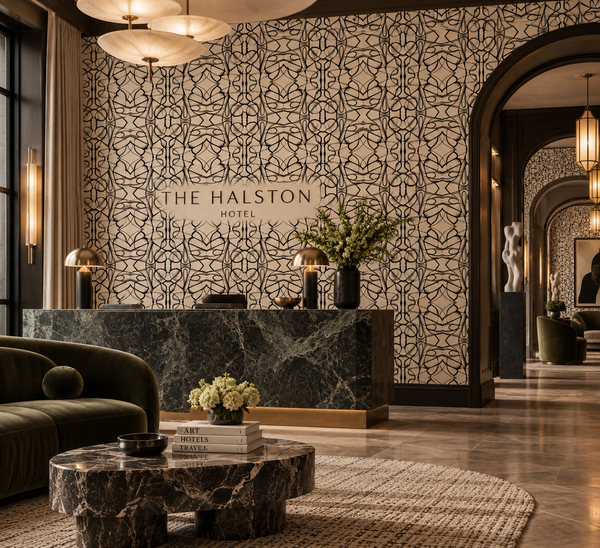 51514 Black White A Eco-Friendly Type II Wallcovering