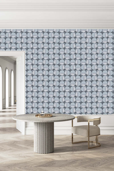 42623 Blue Heather Grasscloth Wallcovering