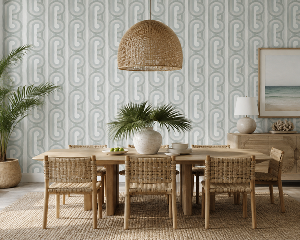 12024 Sea Glass Grasscloth Wallcovering