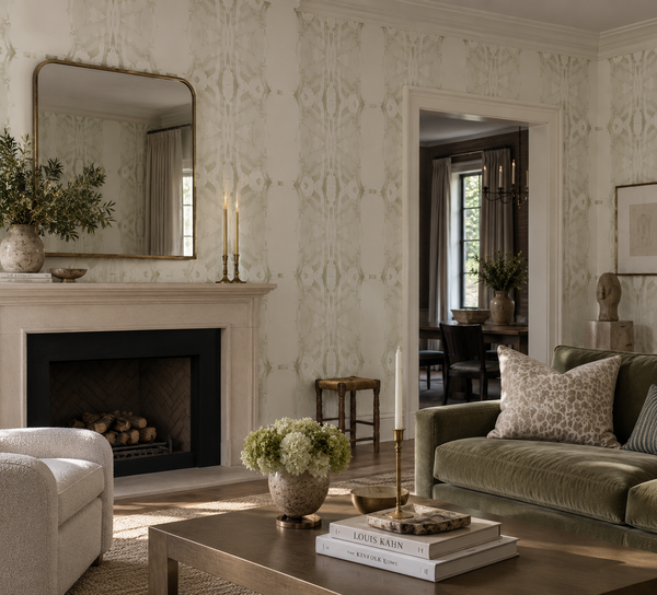 125-5 Beige White A Standard Wallcovering