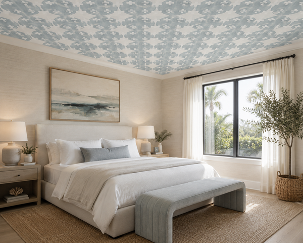 81425 Coastal Fog + White Non-Woven Fibre Wallcovering