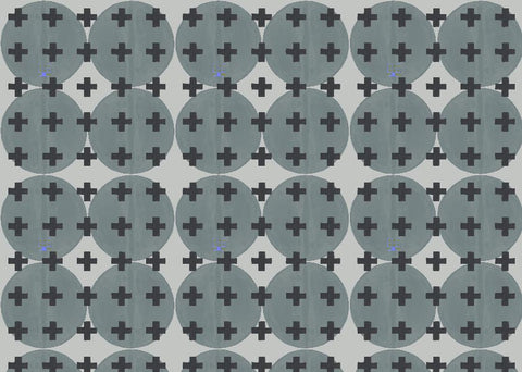 81425 Stone Blue + Black Non-Woven Fibre Wallcovering