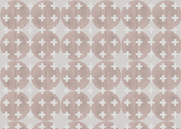 81425 Vintage Rosewood + White Non-Woven Fibre Wallcovering