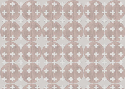 81425 Vintage Rosewood + White Non-Woven Fibre Wallcovering