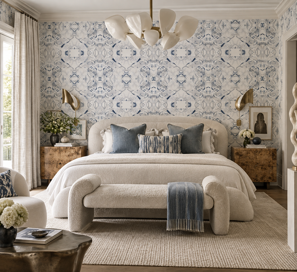 411 Taupe Navy Standard Wallcovering