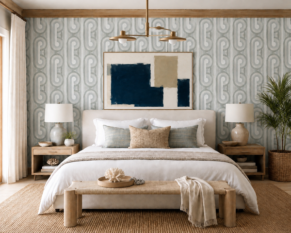 12024 Sea Glass Grasscloth Wallcovering