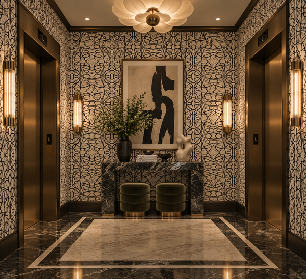 51514 Black White A Eco-Friendly Type II Wallcovering