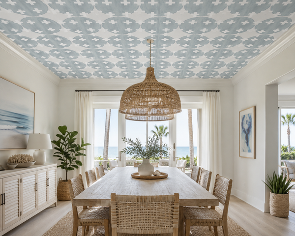 81425 Coastal Fog + White Non-Woven Fibre Wallcovering