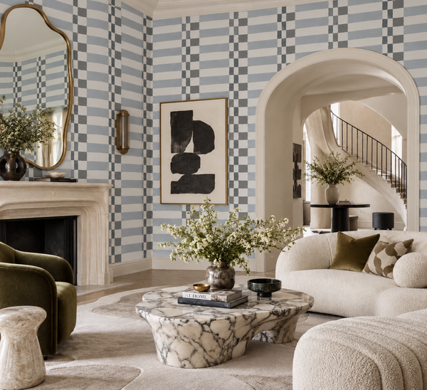 12424 Blue Mist Grasscloth