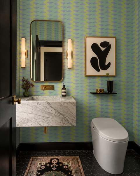 32524 Pear Mentha B (Half Scalę) Non-Woven Fibre Wallcovering