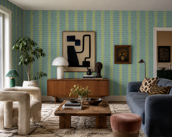 32524 Pear Mentha B (Half Scalę) Non-Woven Fibre Wallcovering