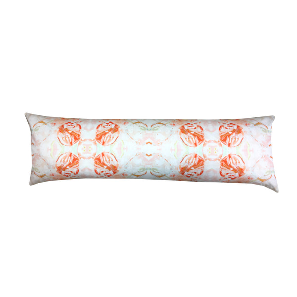 411 Red Peach Mint Extra Long Lumbar Pillow