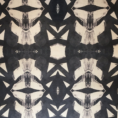 42614-1M Black Grasscloth