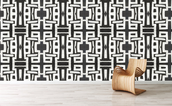 81613 Black White Inverse Eco-Friendly Type II Wallcovering