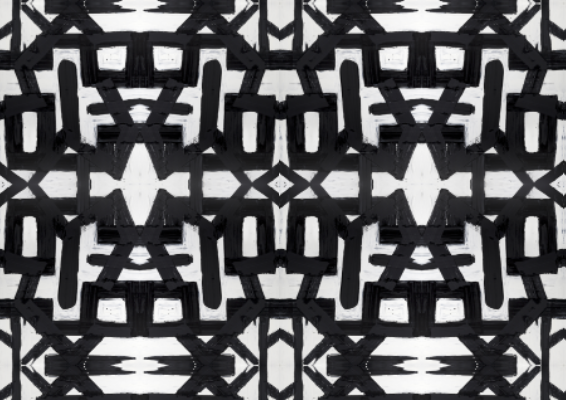 82113 Black White Fabric
